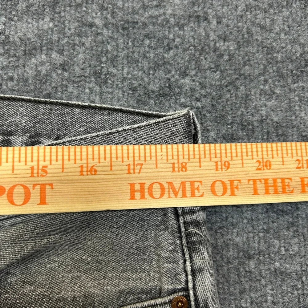 Levi's 501 Original Fit Jeans Men's 37X33 Gray Denim Straight Button Fly - Flaws